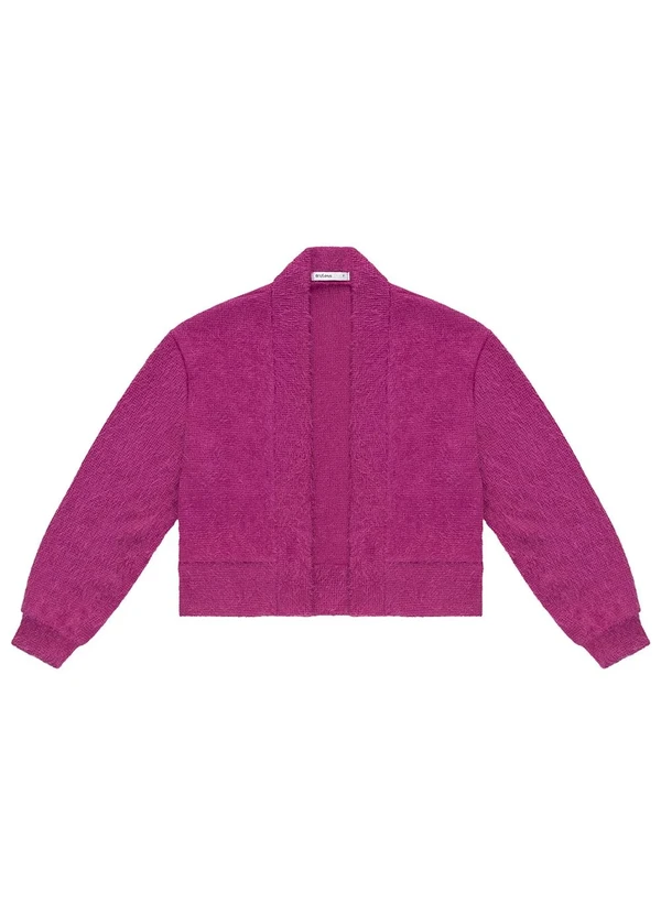 Endless - Cardigan Feminino Tricô Felpudo Roxo 5