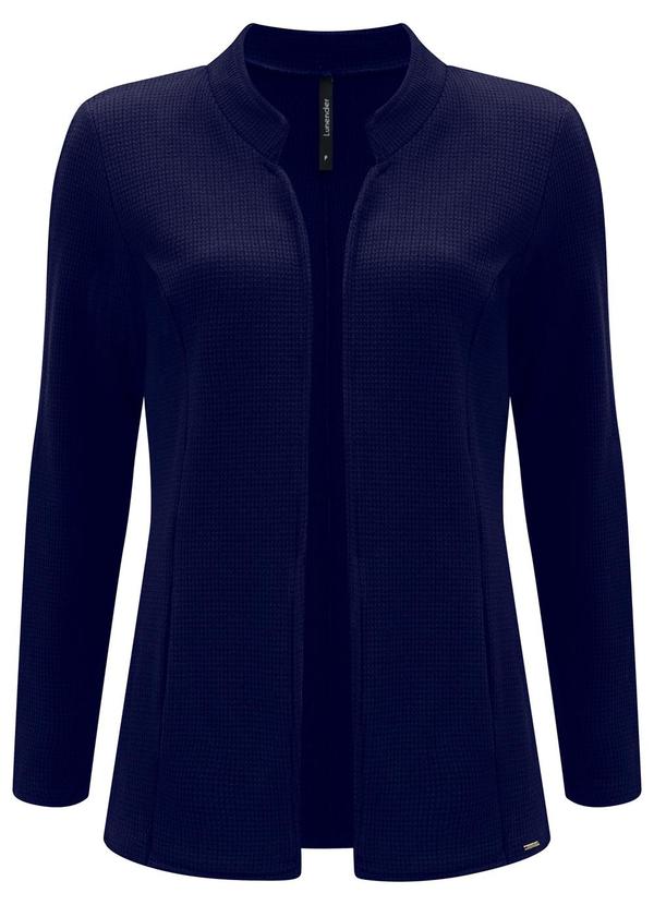 Lunender - Casaco Alongado com Ombreiras e Bolsos Azul 5