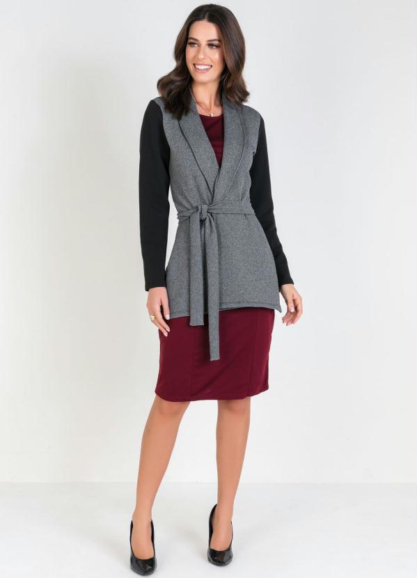 Outlet - Casaco Alongado Mescla Moda Evangélica 3