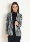 Moda Pop - Casaco Alongado Xadrez - variação: Pied de Poule