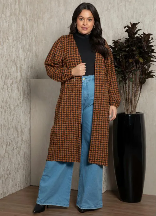 Quintess - Casaco Alongado Pied de Poule 11