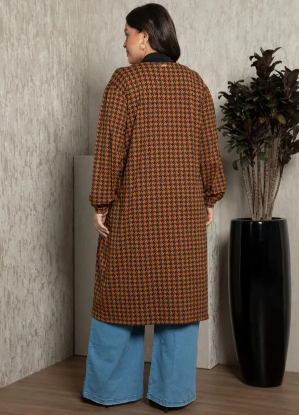 Quintess - Casaco Alongado Pied de Poule