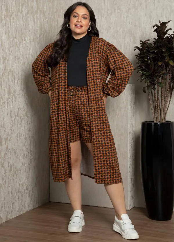 Quintess - Casaco Alongado Pied de Poule 9