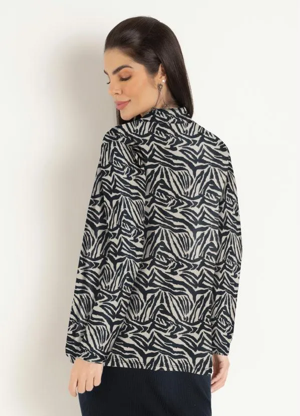 Moda Pop - Casaco Alongado Zebra 2