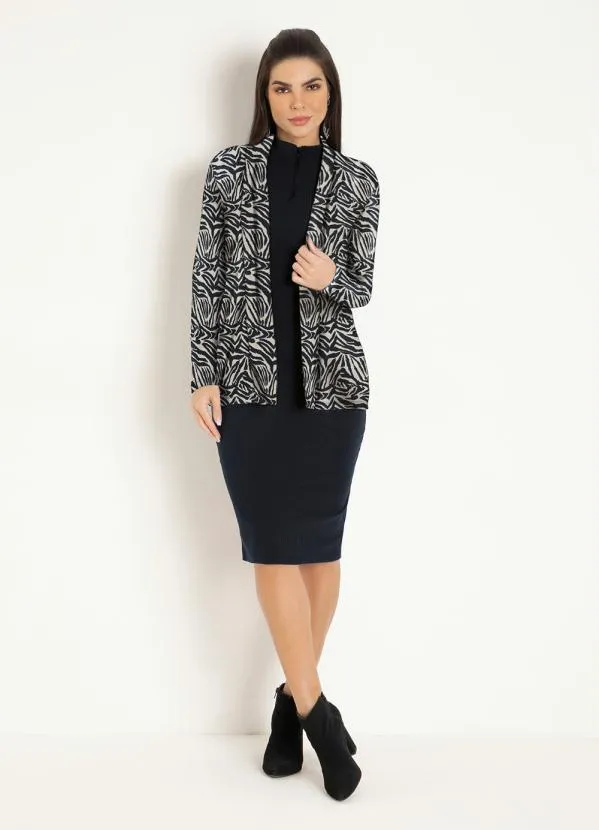 Moda Pop - Casaco Alongado Zebra 3