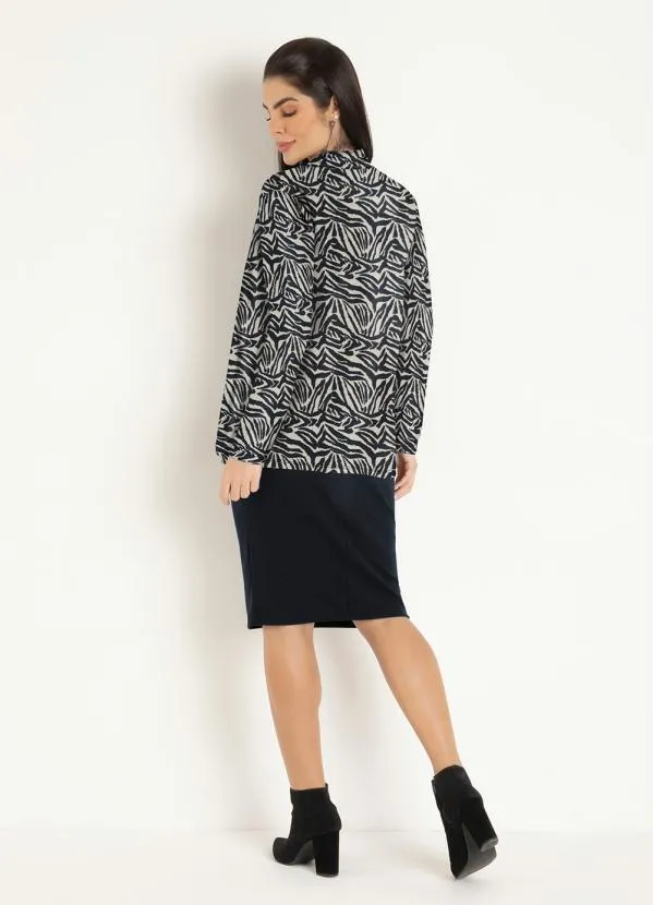 Moda Pop - Casaco Alongado Zebra 4