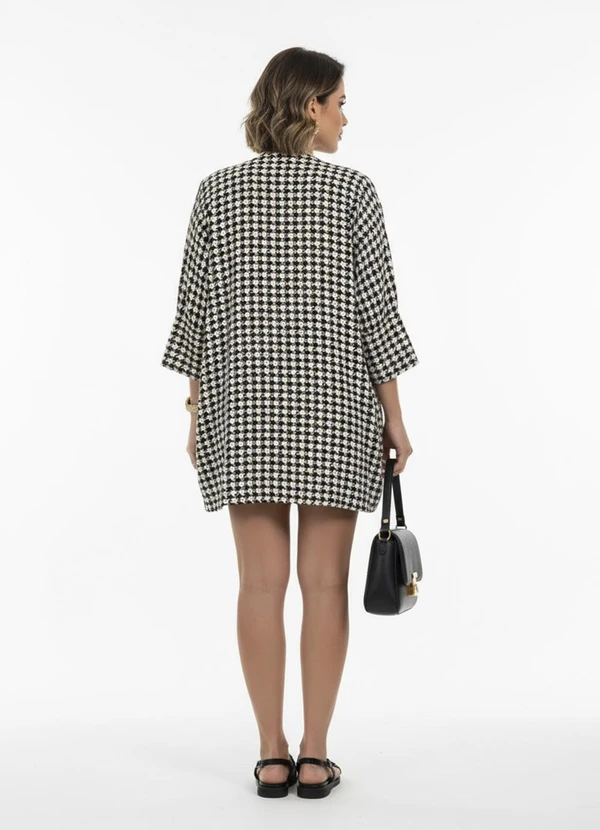 Quintess - Casaco Amplo Pied de Poule 2