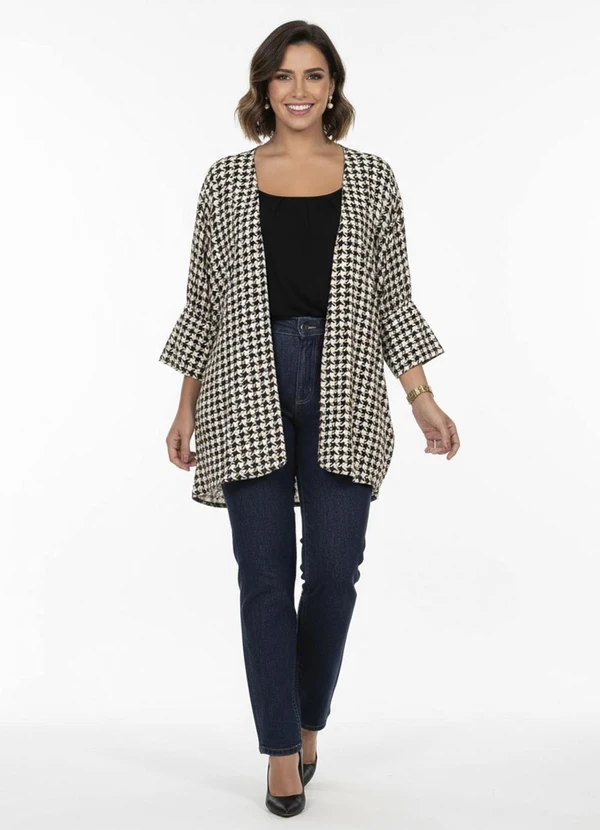 Quintess - Casaco Amplo Pied de Poule 6