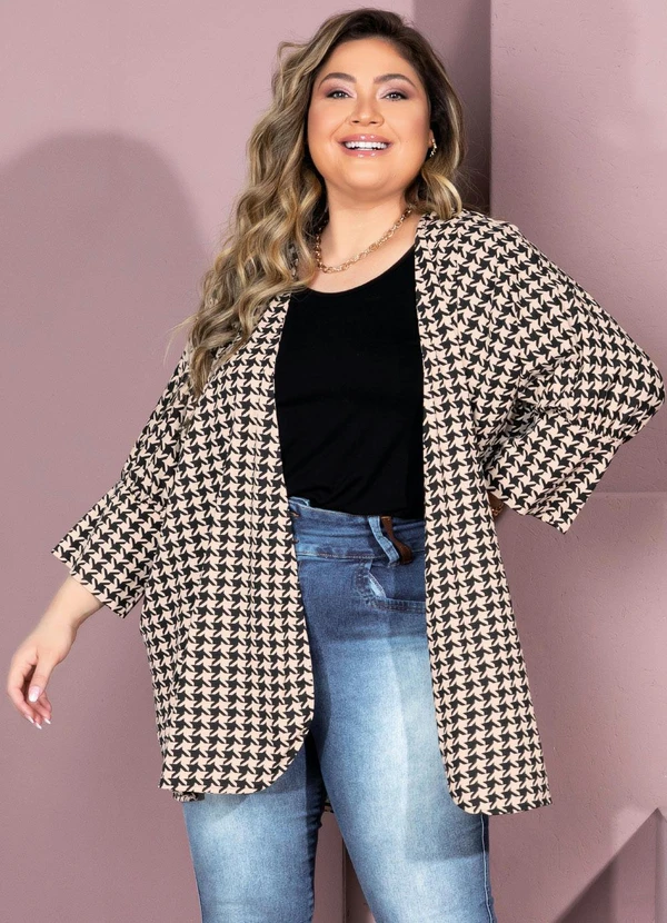 Quintess - Casaco Amplo Pied de Poule 7