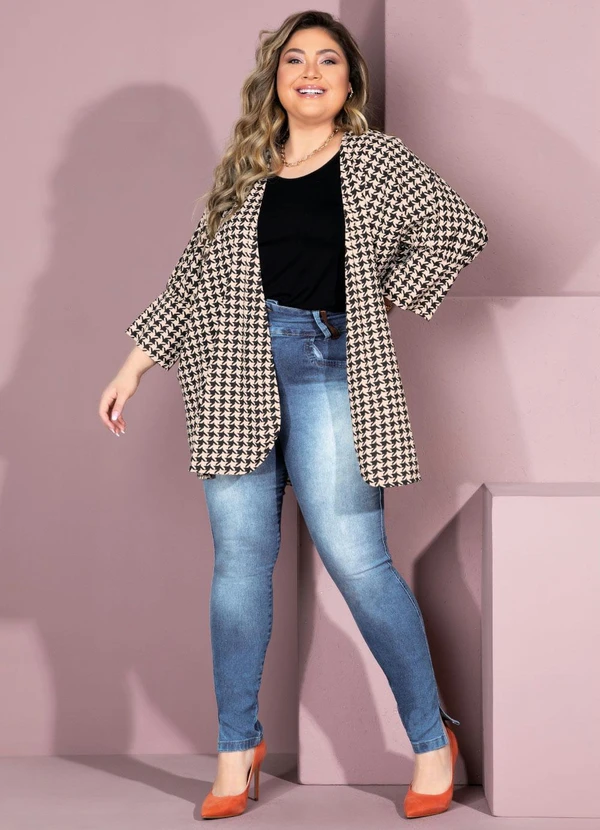 Quintess - Casaco Amplo Pied de Poule 9