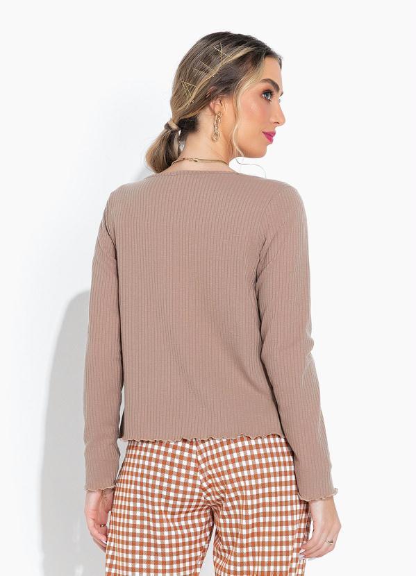 Moda Pop - Casaco Areia com Frufru 2