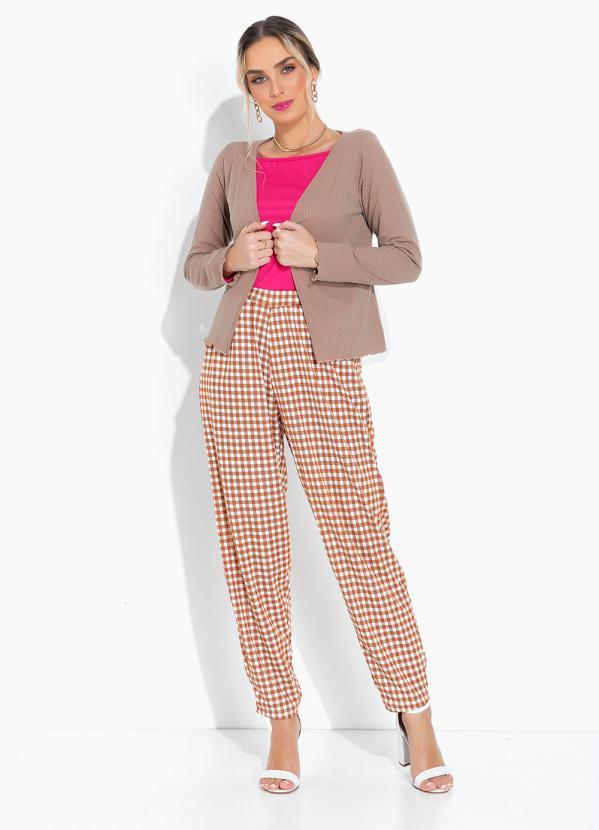 Moda Pop - Casaco Areia com Frufru 3