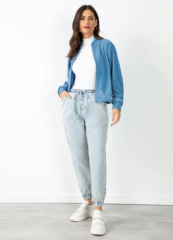 Quintess - Casaco Azul com Abertura em Zíper 2