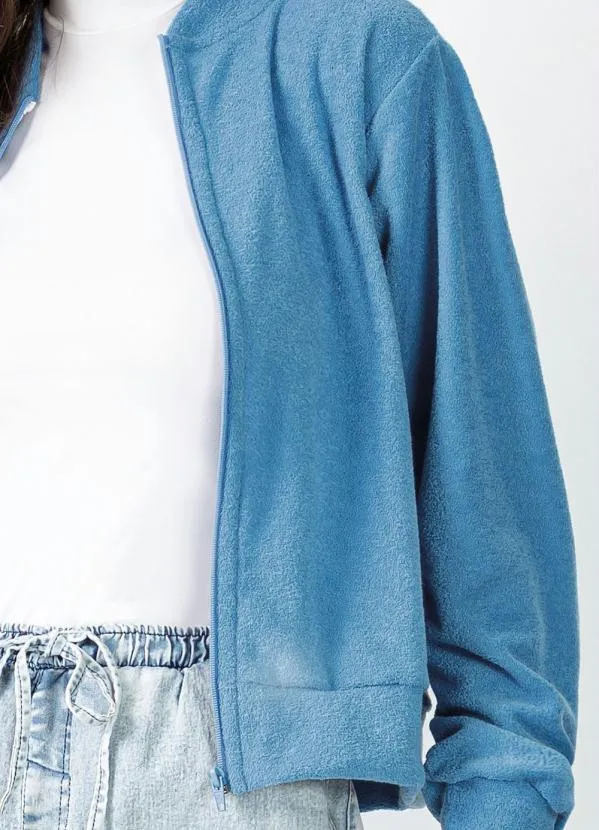 Quintess - Casaco Azul com Abertura em Zíper 4