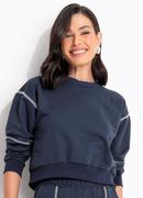 Casaco Azul Marinho em Moletom