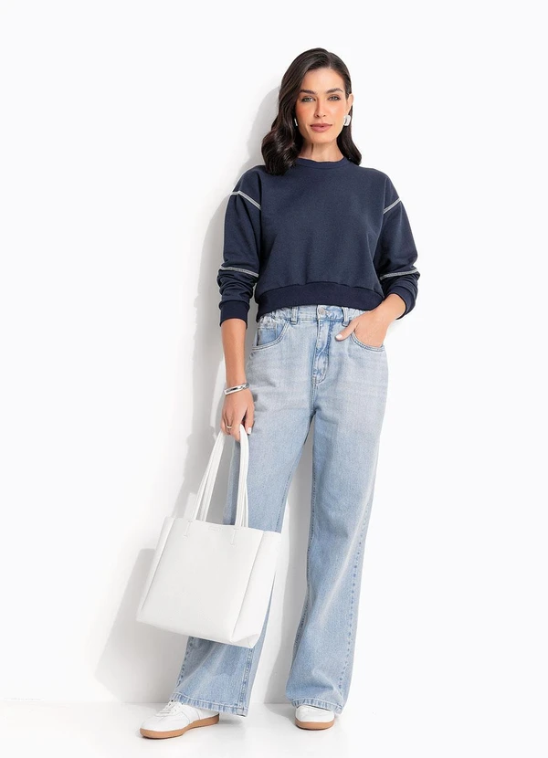 Quintess - Casaco Azul Marinho em Moletom 3