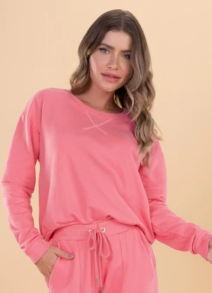 Angel - Casaco Basico Moletom Rosa - ANGEL