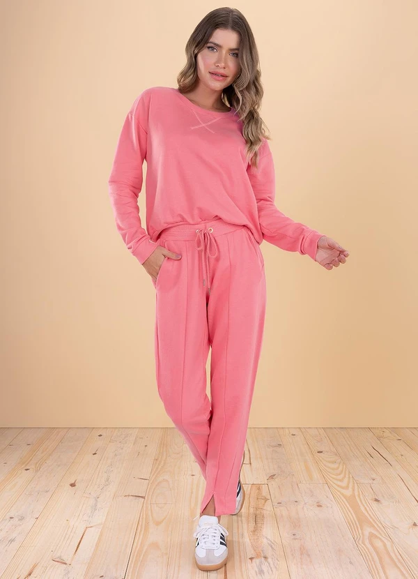 Angel - Casaco Basico Moletom Rosa 3