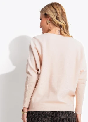 Quintess - Casaco Bege Claro em Malha de Viscose com Elastano - QUINTESS