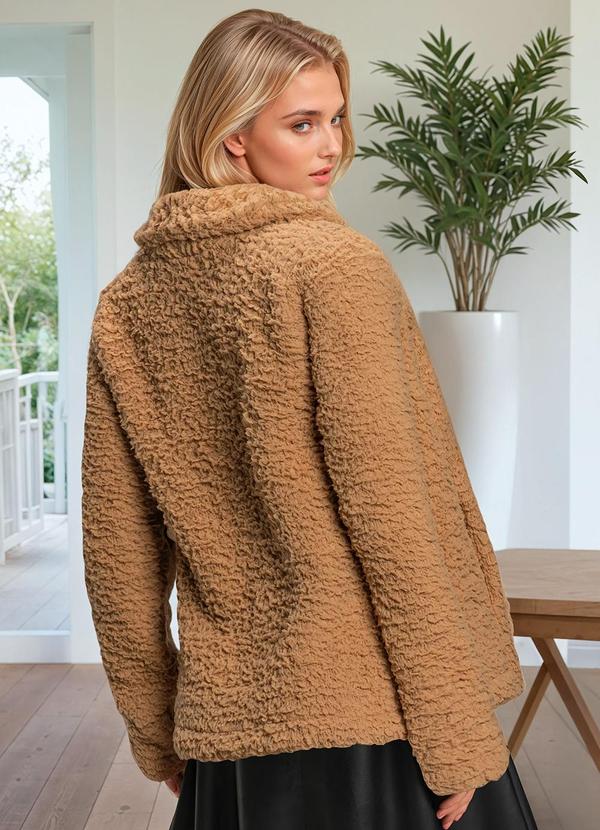 bonprix - Casaco Bege em Pelo Sintético 2