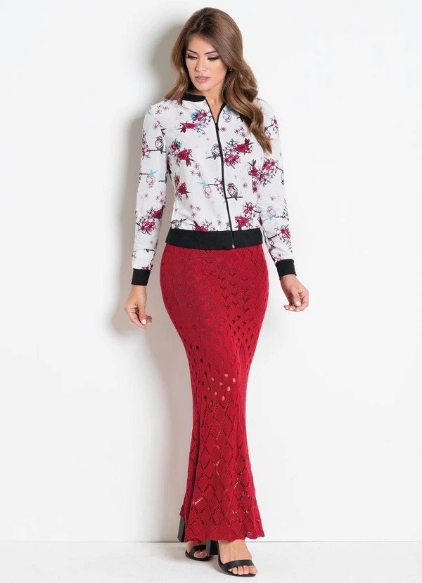 Rosalie - Casaco Bomber Estampa Pássaros 4