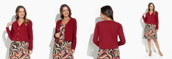 Casaco Bord com Botes