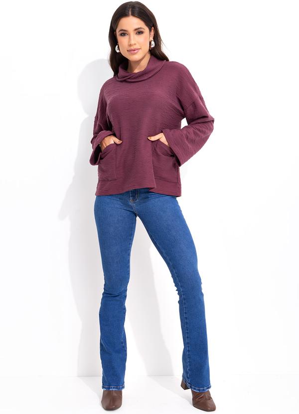 Bimini - Casaco Bordô em Moletom 3