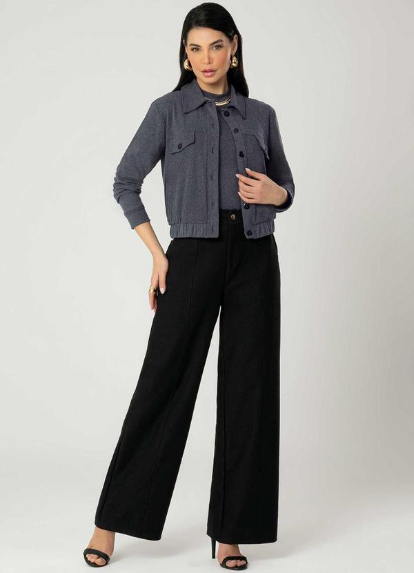 Gris - Casaco Canelado Adulto Confortavel Gris Cinza 2