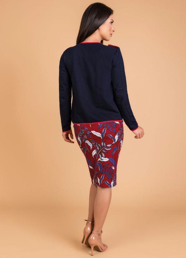 Outlet - Casaco com Botões Marinho Moda Evangélica 4