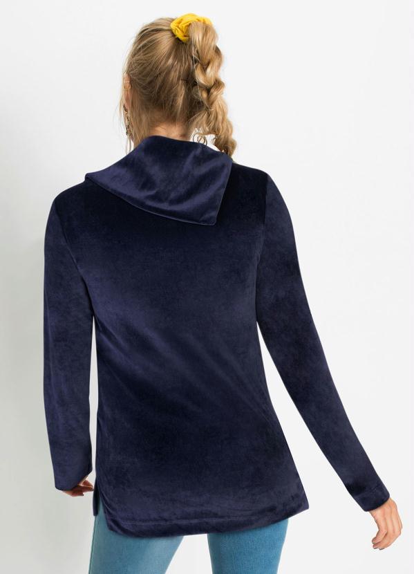 Outlet - Casaco com Fenda Azul Marinho 6