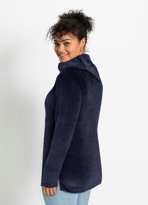 Outlet - Casaco com Fenda Azul Marinho 3