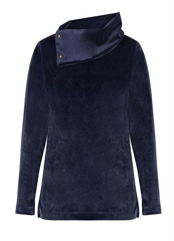 Outlet - Casaco com Fenda Azul Marinho 2