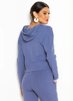 Maria Filó - Casaco Comfy de Sarja Roxo - MARIA FILÓ