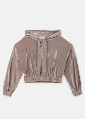 Authoria - Casaco Cropped de Veludo Nude - AUTHORIA