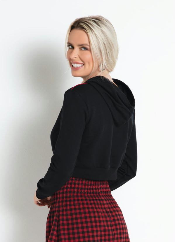 Outlet - Casaco Cropped Preto 2