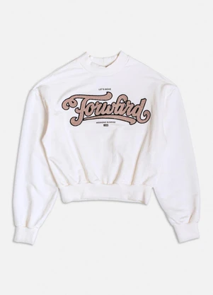 Authoria - Casaco de Moletom Estampado Branco - AUTHORIA