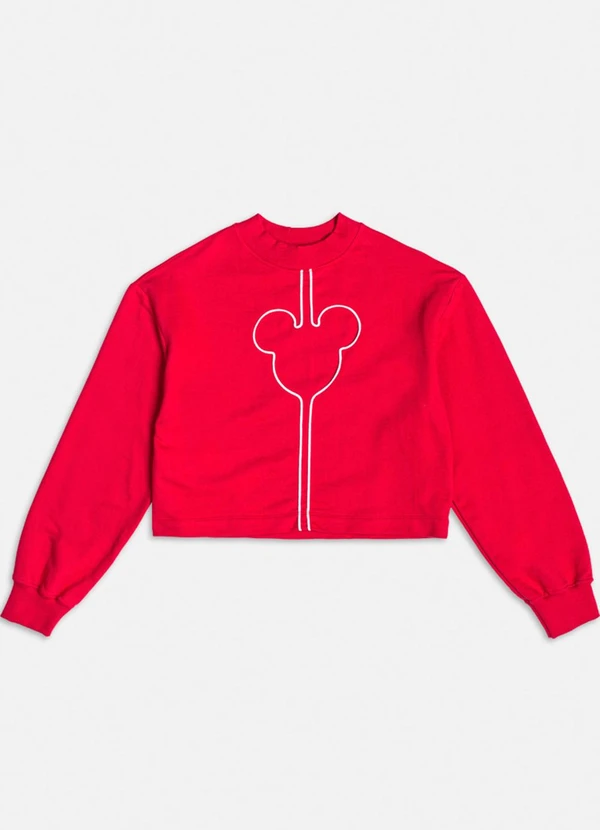Authoria - Casaco de Moletom Vermelho do Mickey Vermelho