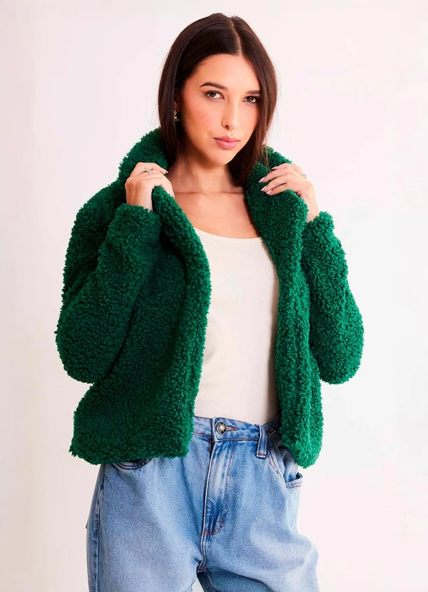 Sofie - Casaco de Pelo Verde