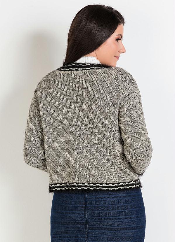 Outlet - Casaco de Tricô Bege Moda Evangélica 2