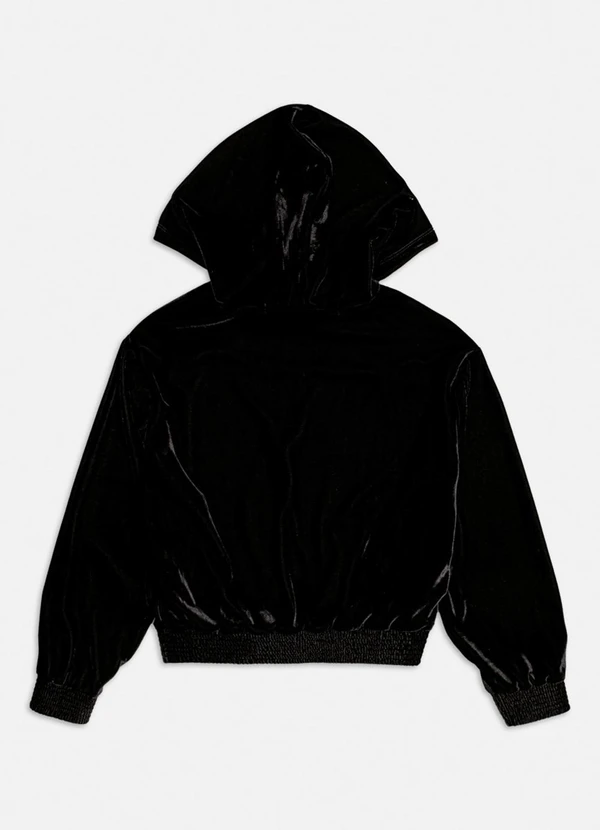 Authoria - Casaco de Veludo com Laços Preto 2