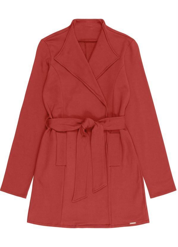 Cativa - Casaco em Moletom Peluciado Marrom