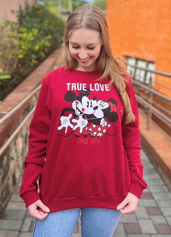 Disney - Casaco em Moletom True Love Vermelho