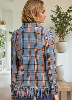 bonprix - Casaco Estampado em Flanela - BONPRIX