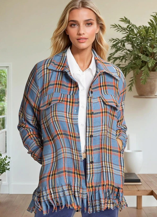 bonprix - Casaco Estampado em Flanela