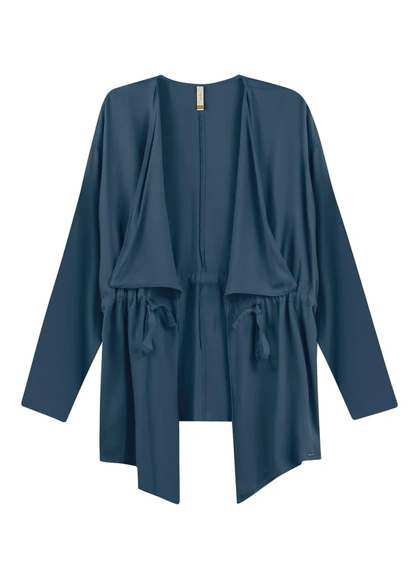 Marialícia - Casaco Feminino Adulto Azul 3