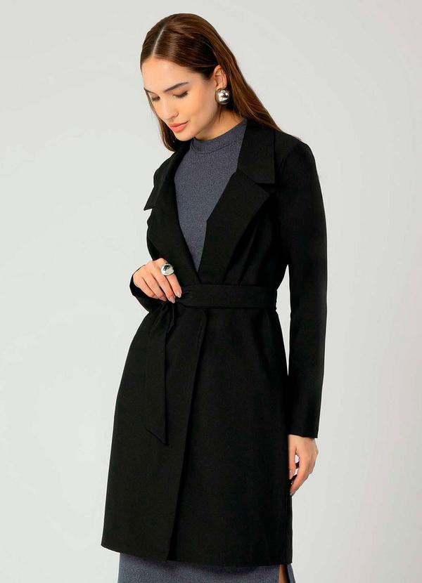 Gris - Casaco Feminino Adulto Preto