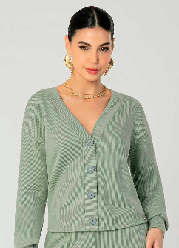 Gris - Casaco Feminino Adulto Verde