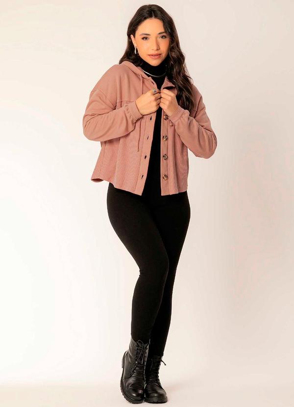 Cativa - Casaco Feminino de Tricô e Moletom Marrom 2