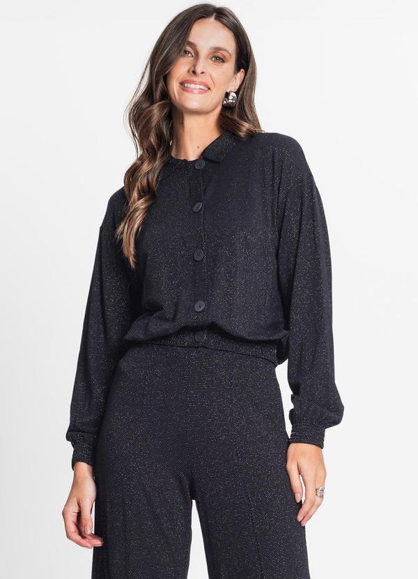 Rovitex - Casaco Feminino em Molecotton Preto