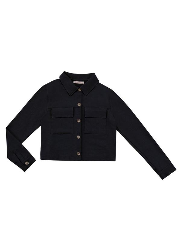 Endless - Casaco Feminino em Moletinho Preto